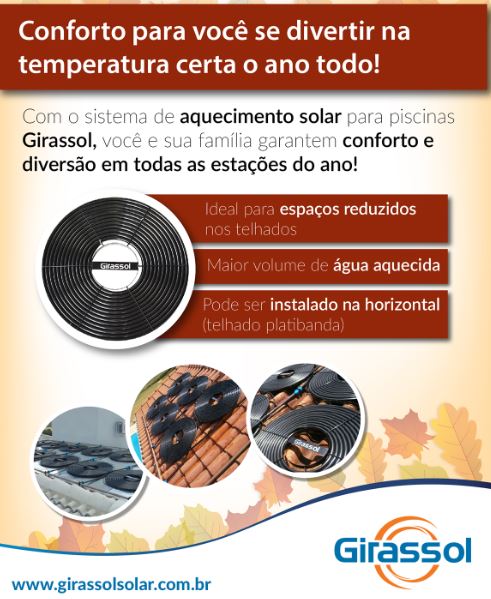 Coletor Solar G1 Girassol P/ Piscinas Até 20.000 L-1021